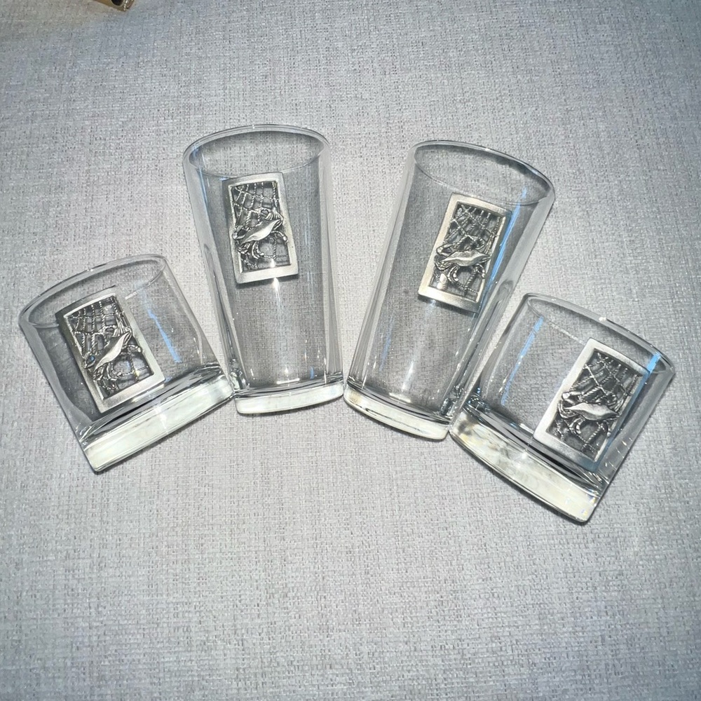 Pewter Crab 4 Piece Drinking Set - Picture 4 of 7